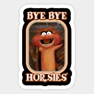 Animal - Bye Bye Horsies Sticker